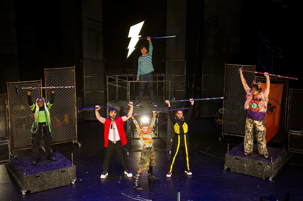Photo by Daniel Rader-Top- Lance Raikes - L-R- Queade Norah, Thomas James Knapp, Joelle Zazz, Jason Rodriguez, Tyler Tanner